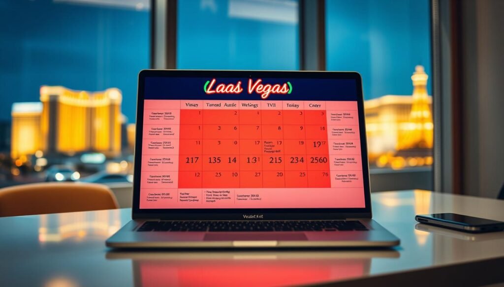 Las Vegas vacation booking calendar Las Vegas vacation booking calendar
