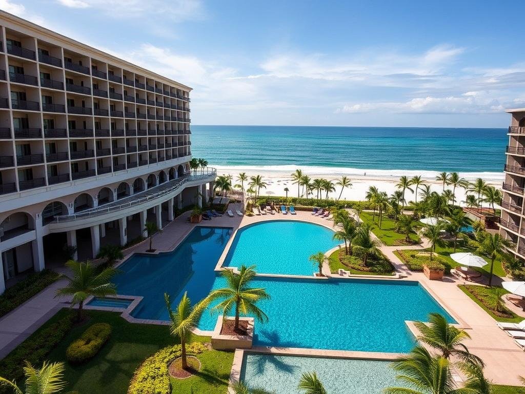 Marriott Vacation Club luxury resort with beach access and upscale amenities